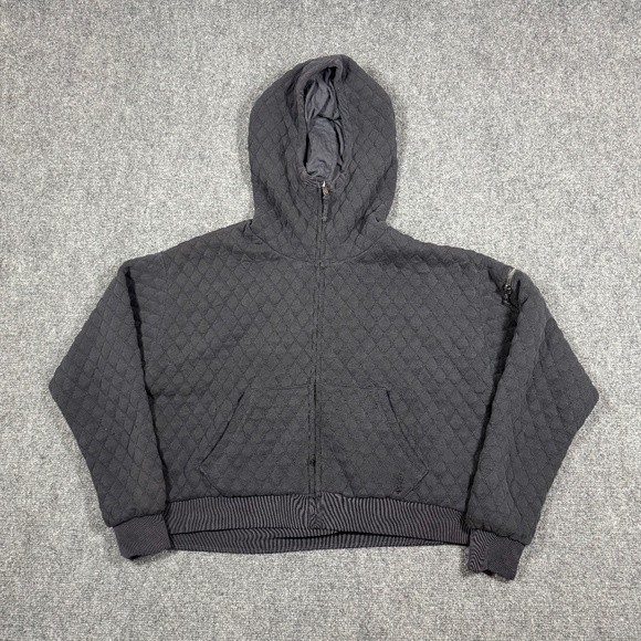 Free People FP Movement Hibernatin Quilted Hoodie Black Size Small 0317 - Picture 1 of 9